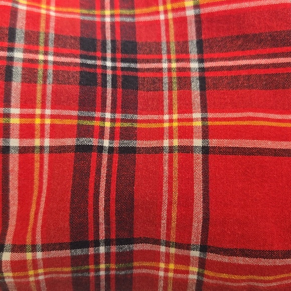 ❤️ Urban Outfitters Red Plaid Tapered Mom Pants Elastic Waist XS / 0–2 - Picture 5 of 13